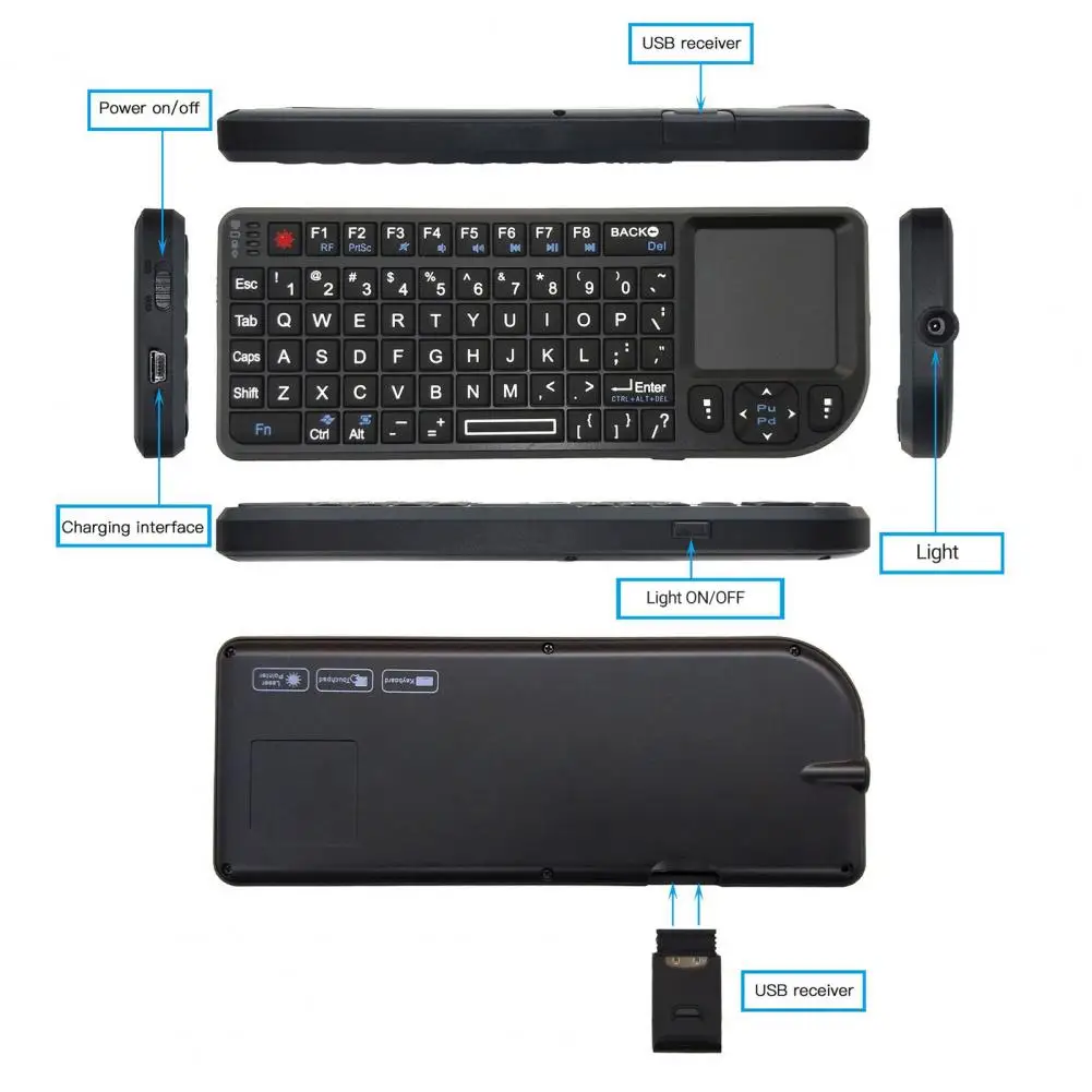 Wireless Keyboard Stylish 2.4G Mini RF Wireless Keyboard Rechargeable Rainbow Backlight Keyboard
Wireless Keyboard Stylish 2.4G Mini RF Wireless Keyboard Rechargeable Rainbow Backlight Keyboard