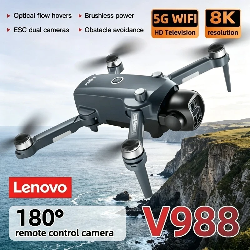 Lenovo V988 Drone Professional 8K HD Dual Camera Remote control with large screen 5G WIFI FPV Foldable Quadcopter RC Drone
Lenovo V988 Drone Professional 8K HD Dual Camera Remote control with large screen 5G WIFI FPV Foldable Quadcopter RC Drone