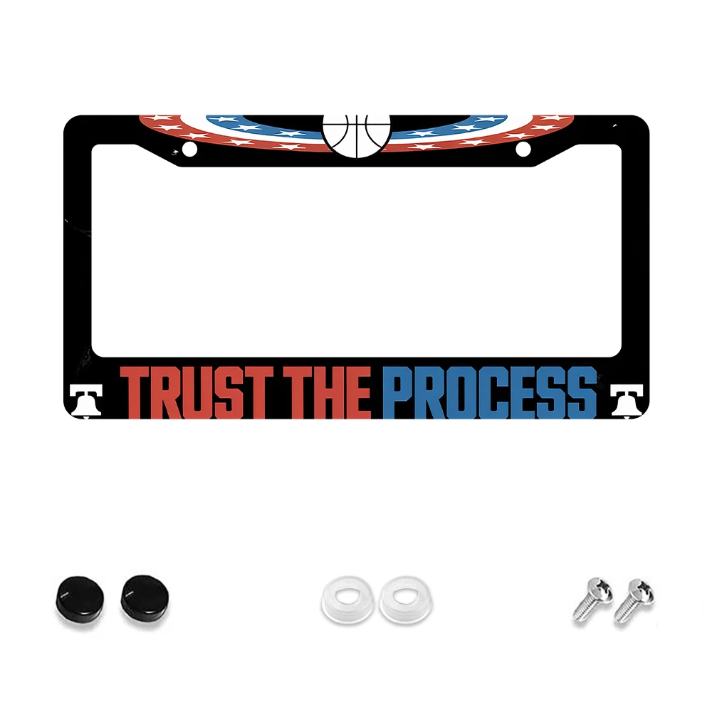 1pc Black 2-Hole License Plate Frame with Red White Blue Basketball Pattern, Aluminum Material, 6x12 Inches, Includes Screw Kit
1pc Black 2-Hole License Plate Frame with Red White Blue Basketball Pattern, Aluminum Material, 6x12 Inches, Includes Screw Kit