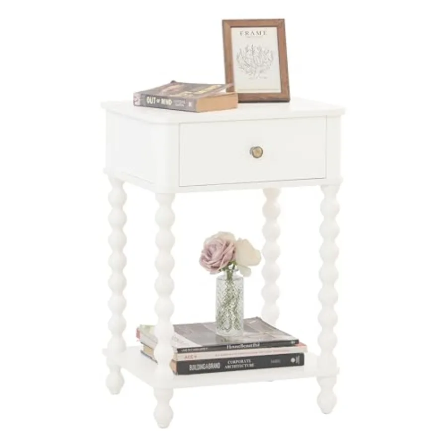 Nightstand, Small Side Table with Drawer for Living Room, Farmhouse End Bedside Table with Spindle Wood Legs for Bedroom, Offic
Nightstand, Small Side Table with Drawer for Living Room, Farmhouse End Bedside Table with Spindle Wood Legs for Bedroom, Offic
