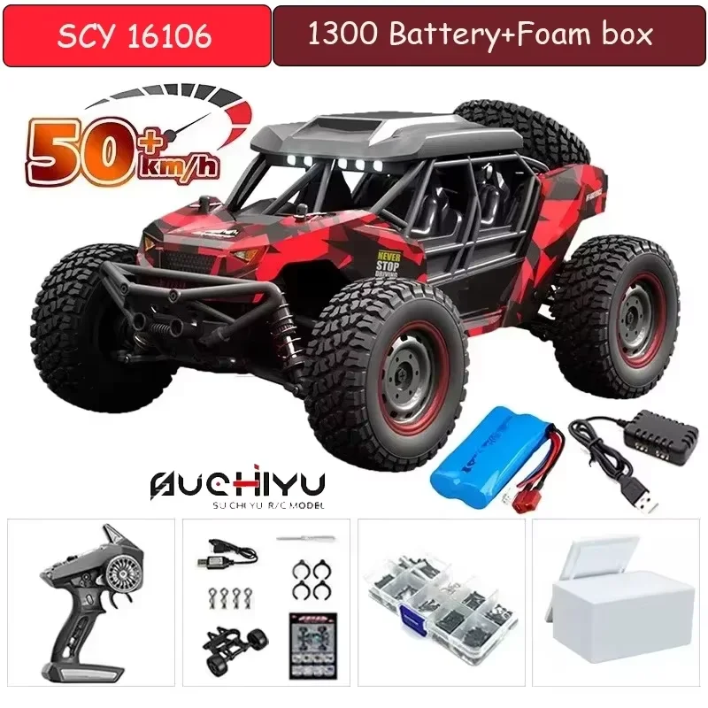 SCY 16106PRO 1:16 50 км/ч 4WD Радиоуправляемый автомобиль со светодиодной подсветкой Автомобили с дистанционным управлением Высокоскоростной дрейф-монстр-трак для детей VS 144010 Игрушка
SCY 16106PRO 1:16 50 км/ч 4WD Радиоуправляемый автомобиль со светодиодной подсветкой Автомобили с дистанционным управлением Высокоскоростной дрейф-монстр-трак для детей VS 144010 Игрушка