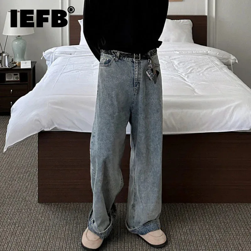 Новые потертые джинсы IEFB, мужские свободные прямые джинсовые брюки, трендовые повседневные мужские брюки в Корейском стиле, однотонные на молнии 9C5014
Новые потертые джинсы IEFB, мужские свободные прямые джинсовые брюки, трендовые повседневные мужские брюки в Корейском стиле, однотонные на молнии 9C5014