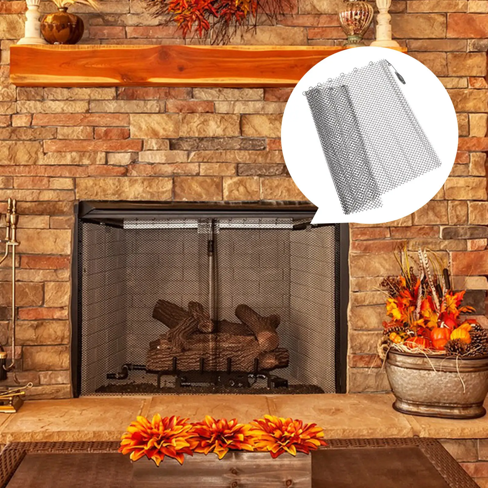 2Pcs Fireplace Mesh Screen Curtains Black Iron Rust-Resistant Spark Guard Mesh Curtain for Hearth Protection Fireplace Screen
2Pcs Fireplace Mesh Screen Curtains Black Iron Rust-Resistant Spark Guard Mesh Curtain for Hearth Protection Fireplace Screen