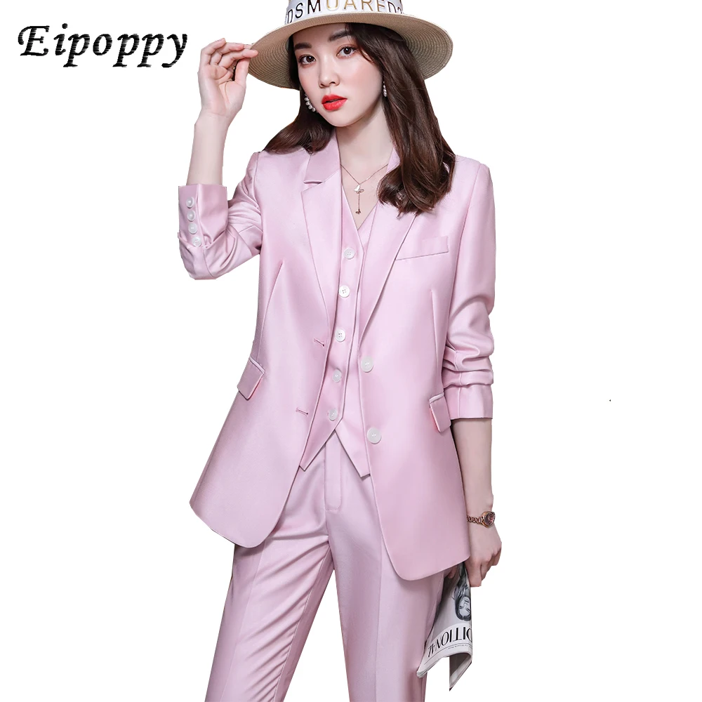 High Quality 3 Pieces Set Women Vest Blazer and Pant Suit Office Ladies Formal Business Work Career Wear Clothes Pink White Navy
High Quality 3 Pieces Set Women Vest Blazer and Pant Suit Office Ladies Formal Business Work Career Wear Clothes Pink White Navy