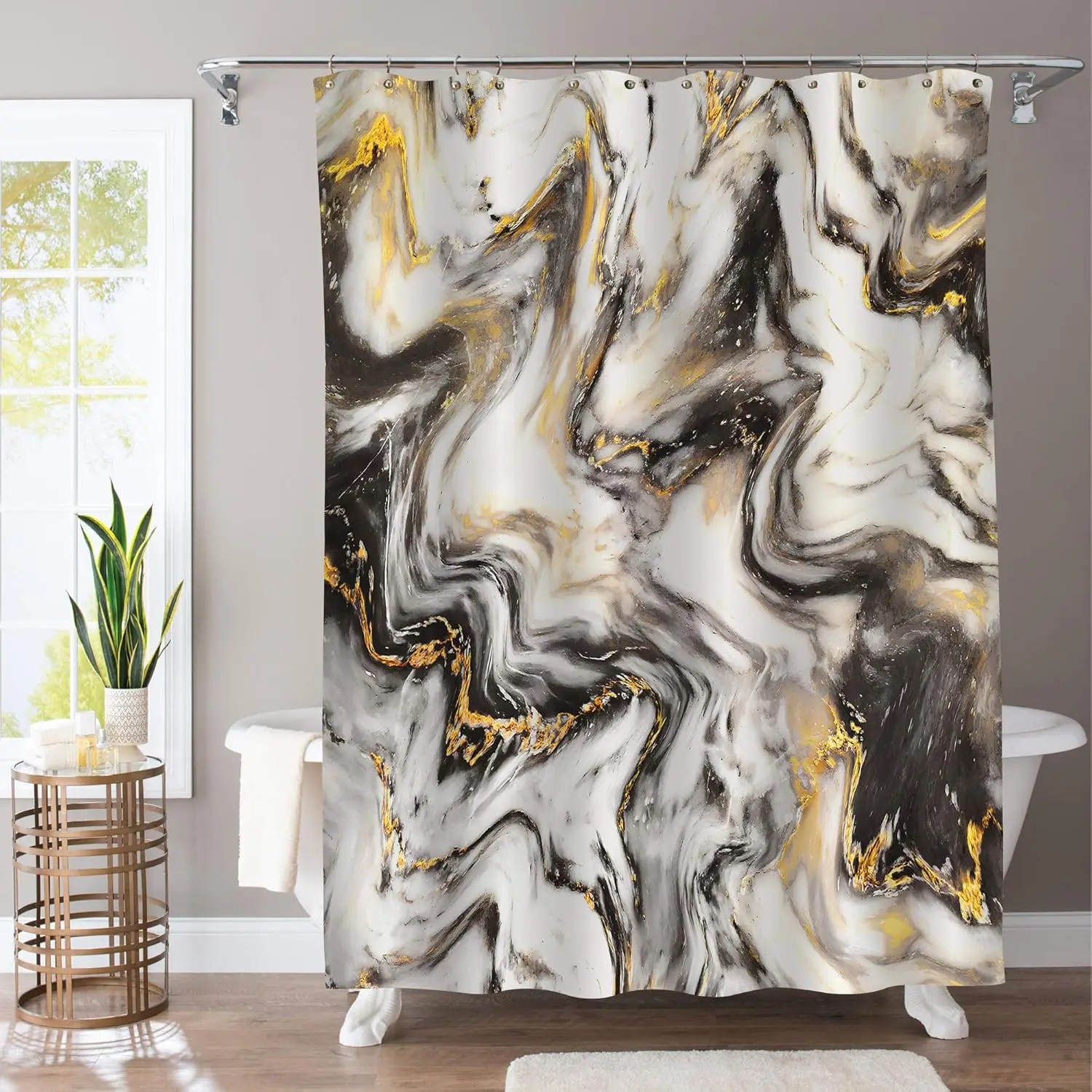Luxury Gold Marble Shower Curtain for Bathroom Waterproof Polyester Liners Modern Abstract Home Decor Shower Curtain Liner
Luxury Gold Marble Shower Curtain for Bathroom Waterproof Polyester Liners Modern Abstract Home Decor Shower Curtain Liner