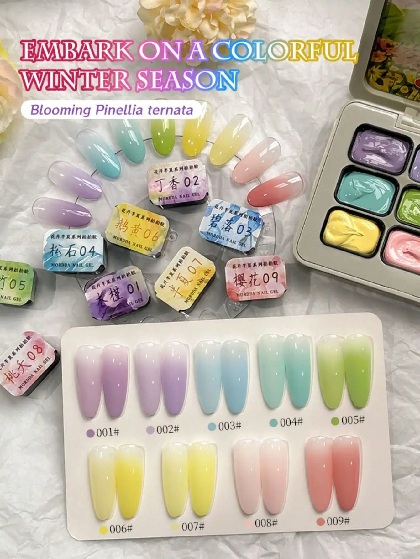 9-цветный цветущий пинцель Ternata, клей для похлопывания, размазанный консервированный, высокая насыщенность, популярный полутвердый лак для ногтей-Hua Kai Ban Xia
9-цветный цветущий пинцель Ternata, клей для похлопывания, размазанный консервированный, высокая насыщенность, популярный полутвердый лак для ногтей-Hua Kai Ban Xia