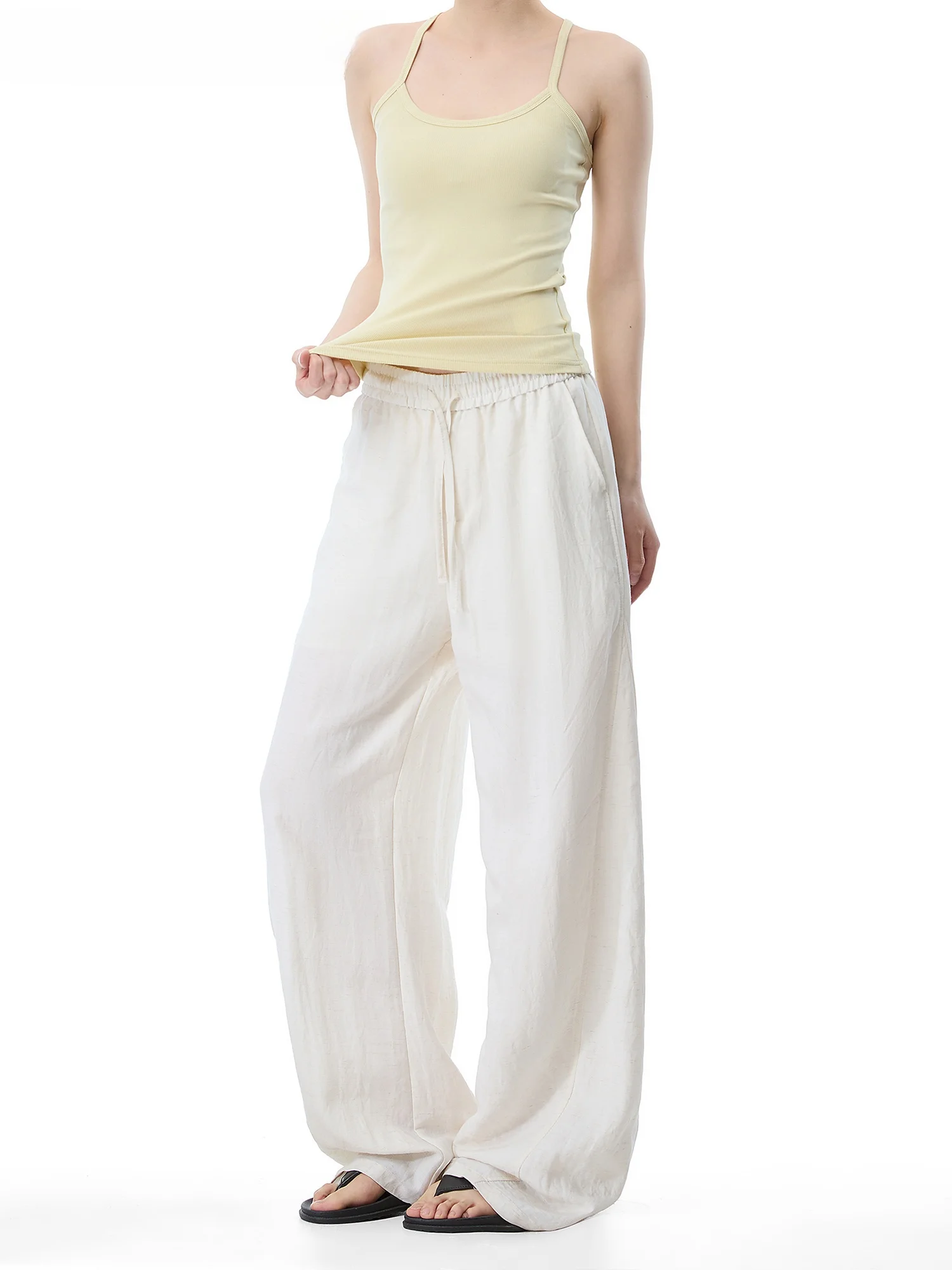 Burgenland Linen Pants Women's Casual Summer Thin Raseel White Wide Leg Long Cool Feeling Pants Natural Waist Corduroy
Burgenland Linen Pants Women's Casual Summer Thin Raseel White Wide Leg Long Cool Feeling Pants Natural Waist Corduroy