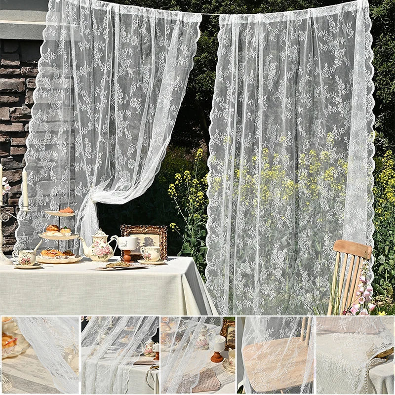 French Lace Curtain White Tulle Panels Light Filtering Privacy Screen for Bedroom Living Room Window Dressing Wedding Decoration
French Lace Curtain White Tulle Panels Light Filtering Privacy Screen for Bedroom Living Room Window Dressing Wedding Decoration