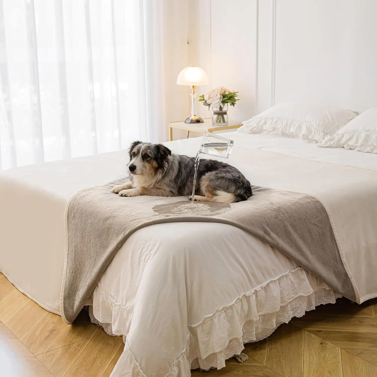 Waterproof Reversible Pet Blanket for Beds and Sofas, Machine Washable, Beige and Khaki, 82x120 Inches
Waterproof Reversible Pet Blanket for Beds and Sofas, Machine Washable, Beige and Khaki, 82x120 Inches