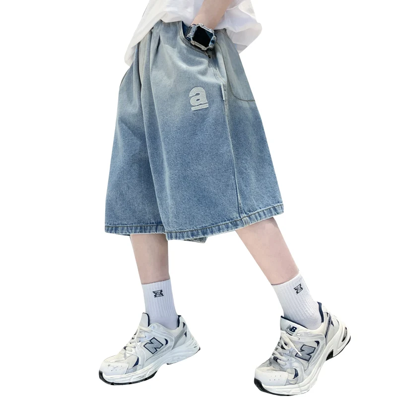 Classic Kids Denim Shorts For Boys Loose Fit Gradient Summer Shorts Teens Child Casual Knee-Length Jeans Pants 5 7 9 11 13 14 Y
Classic Kids Denim Shorts For Boys Loose Fit Gradient Summer Shorts Teens Child Casual Knee-Length Jeans Pants 5 7 9 11 13 14 Y