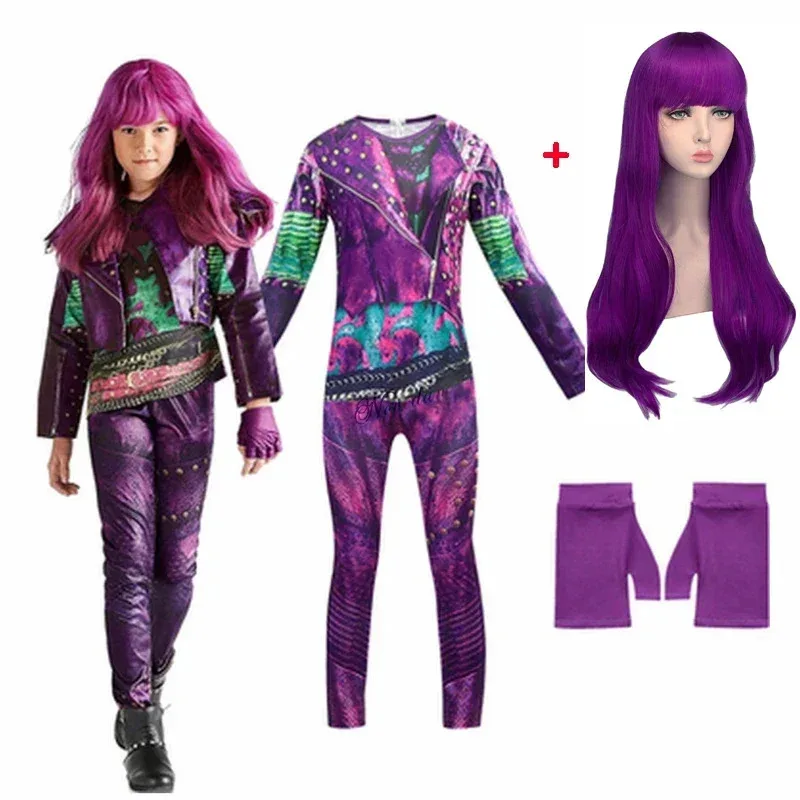 Anime Evil Mal Evie Descendants Cosplay Costume Girls Birthday Party Halloween Costume And Wig For Kids Disguise Descendants 3
Anime Evil Mal Evie Descendants Cosplay Costume Girls Birthday Party Halloween Costume And Wig For Kids Disguise Descendants 3
