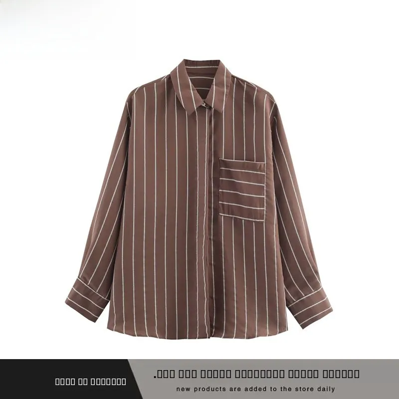 Faionable Striped irt with ket Versatile ZR Sle Women's Premium Clothing Autumn Winter New Arrival Polyester Fiber
Faionable Striped irt with ket Versatile ZR Sle Women's Premium Clothing Autumn Winter New Arrival Polyester Fiber