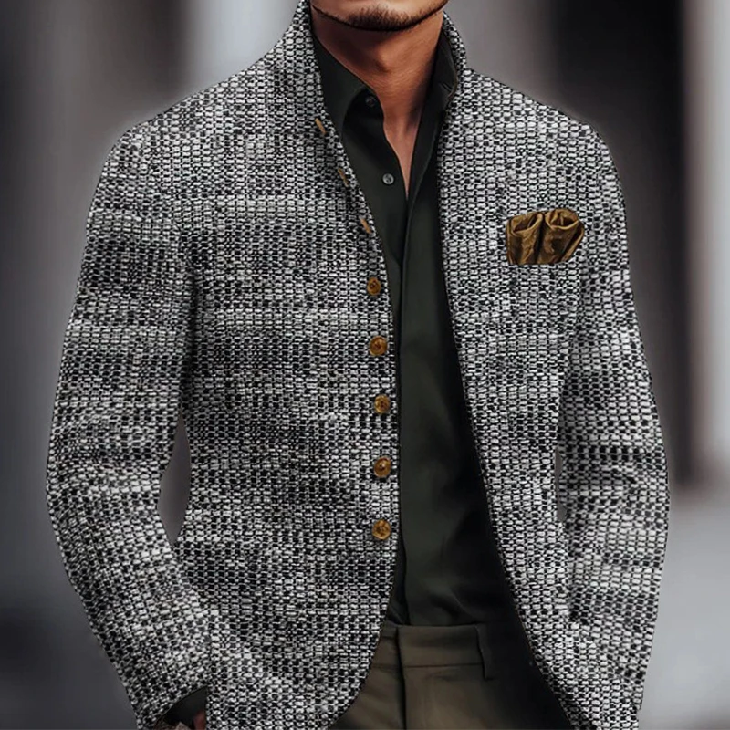 Мужские повседневные однотонные куртки в винтажном стиле с воротником-стойкой на пуговицах, фактурные пальто, весна 2026, стильная приталенная верхняя одежда
Мужские повседневные однотонные куртки в винтажном стиле с воротником-стойкой на пуговицах, фактурные пальто, весна 2026, стильная приталенная верхняя одежда