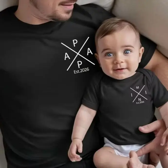 Customized Matching Family Est 2026 Tshirt Unisex Comfortable Cotton Shirt With Stylish Design for First Fathers Mother Day Gift
Customized Matching Family Est 2026 Tshirt Unisex Comfortable Cotton Shirt With Stylish Design for First Fathers Mother Day Gift