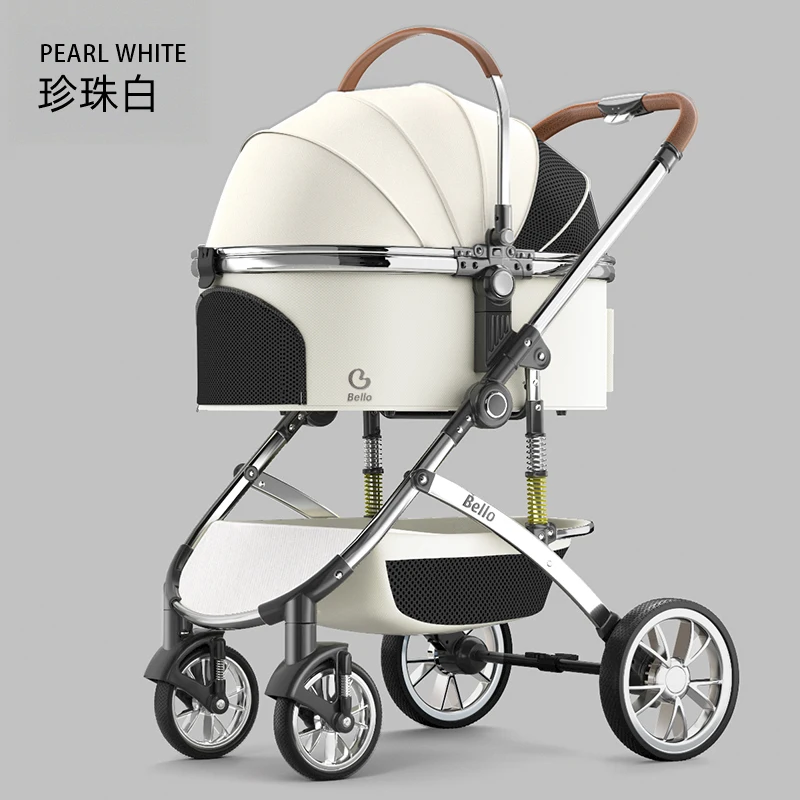 High End Pet Stroller for Medium Large Dogs Aluminum Frame PU Wheels Shockproof Detachable
High End Pet Stroller for Medium Large Dogs Aluminum Frame PU Wheels Shockproof Detachable