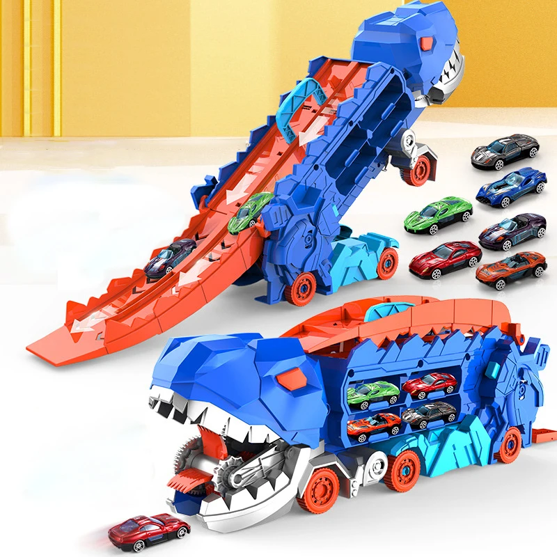 Складной тираннозавр Рекс, автомобиль-динозавр, игрушечный автомобиль, железнодорожные автомобили, детские упражнения для хранения, подарочный набор треков, модели транспортных средств
Складной тираннозавр Рекс, автомобиль-динозавр, игрушечный автомобиль, железнодорожные автомобили, детские упражнения для хранения, подарочный набор треков, модели транспортных средств