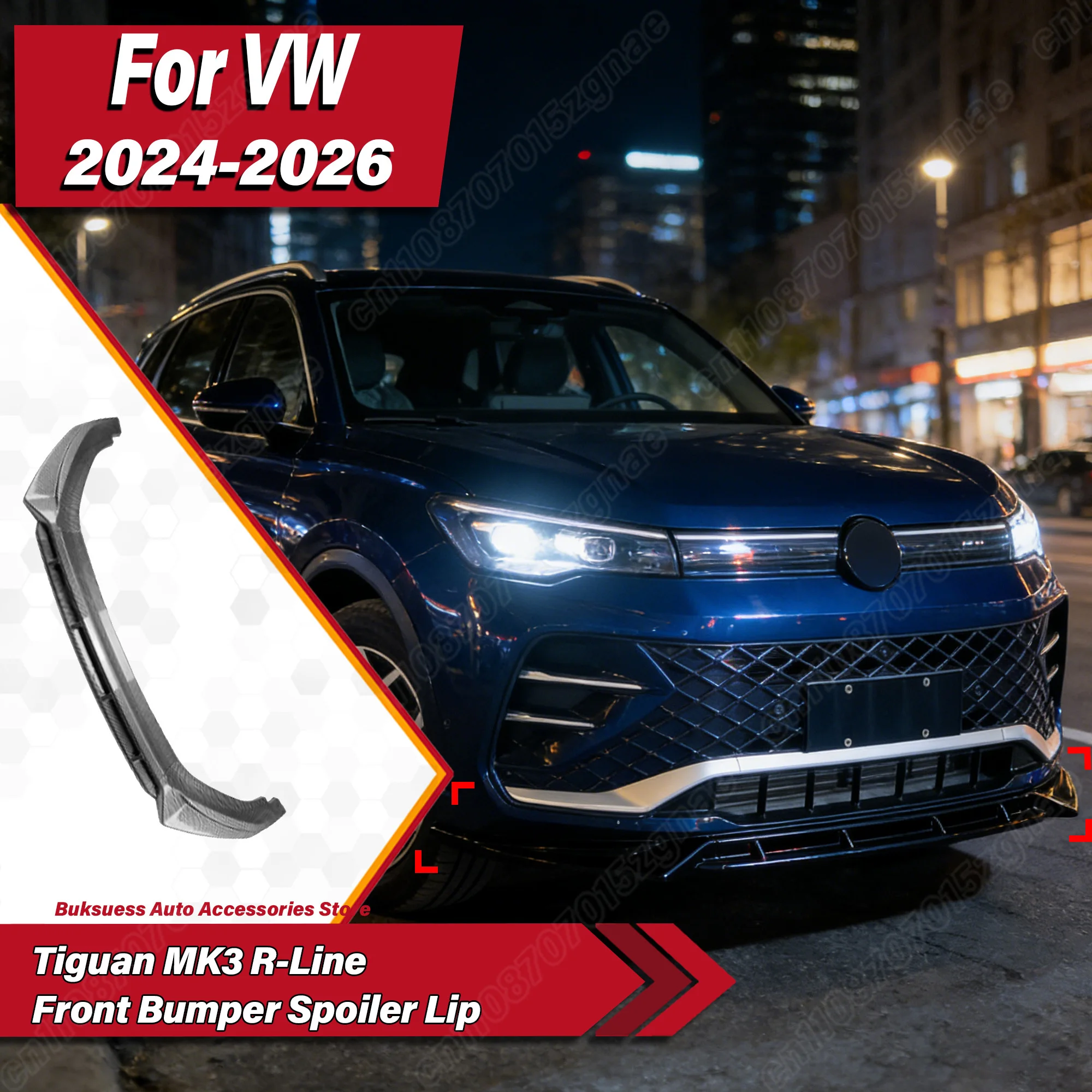 For VW Tiguan MK3 R-Line 2024 2025 2026 Front Bumper Spoiler Lip Sports Splitter ABS Diffuser Protector Cover Car Accessories
For VW Tiguan MK3 R-Line 2024 2025 2026 Front Bumper Spoiler Lip Sports Splitter ABS Diffuser Protector Cover Car Accessories