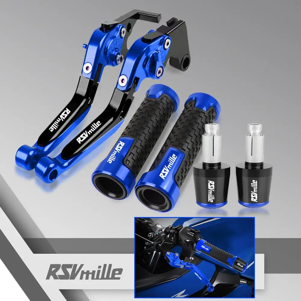 FOR APRILIA RSV MILLE 2004-2008 2005 2006 2007 Motorcycle Aluminum Adjustable Brake Clutch Levers Handlebar Hand Grips ends
FOR APRILIA RSV MILLE 2004-2008 2005 2006 2007 Motorcycle Aluminum Adjustable Brake Clutch Levers Handlebar Hand Grips ends