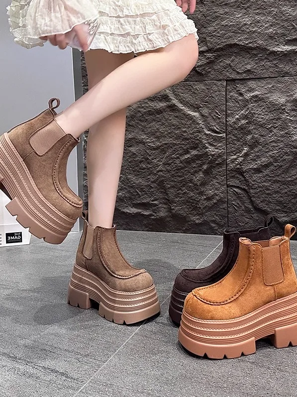 Ретро матовые ботинки челси женские осенне-зимние новые, на высокой платформе, укороченные, в корейском стиле
Ретро матовые ботинки челси женские осенне-зимние новые, на высокой платформе, укороченные, в корейском стиле