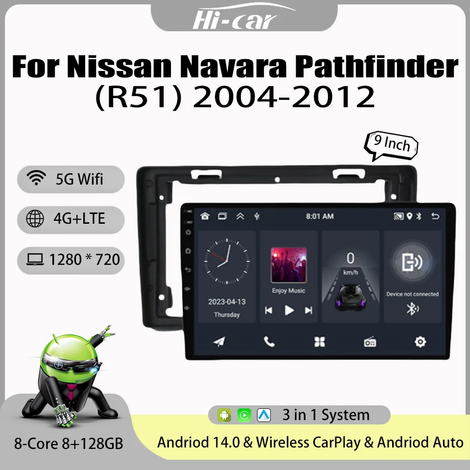 Android 14 Car Radio For Nissan Navara Pathfinder(R51) 2004-2012 Wireless CarPlay Intelligent System Multimedia Player Head Unit
Android 14 Car Radio For Nissan Navara Pathfinder(R51) 2004-2012 Wireless CarPlay Intelligent System Multimedia Player Head Unit