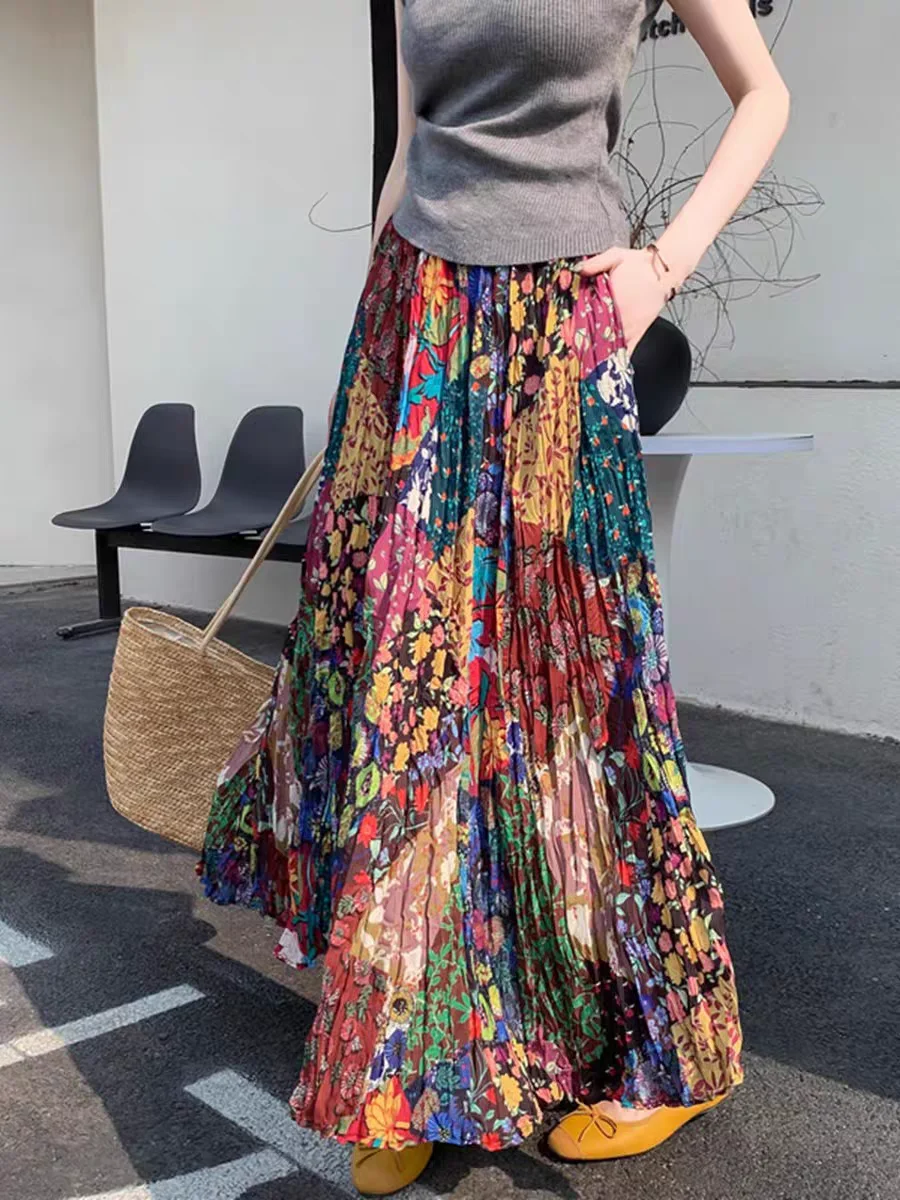 olorful Bohemian Print Maxi Skirt Summer 2025 Women High Waist Flowy A-Line Vacation Skirt
olorful Bohemian Print Maxi Skirt Summer 2025 Women High Waist Flowy A-Line Vacation Skirt