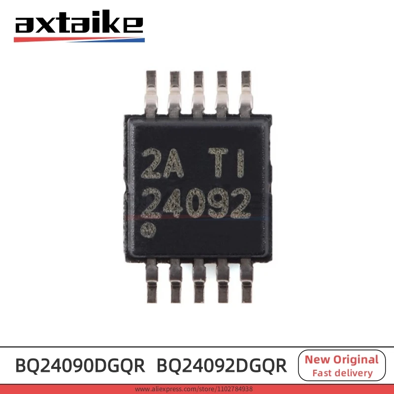 5PCS BQ24090DGQR BQ24092DGQR HVSSOP-10 24090 24092 SMD MSOP 1A Single Input Single Cell Li-Ion and Li-Pol Battery Charger IC
5PCS BQ24090DGQR BQ24092DGQR HVSSOP-10 24090 24092 SMD MSOP 1A Single Input Single Cell Li-Ion and Li-Pol Battery Charger IC
