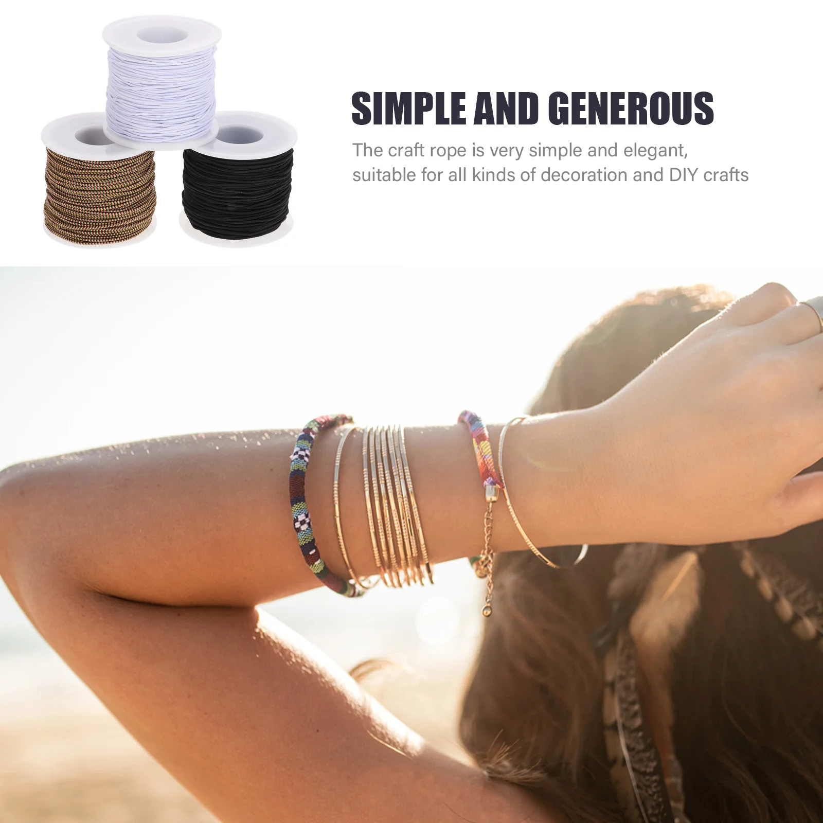 3 Rolls Stretchy Bracelet String Elastic DIY Jewelry Cord Durable Multipurpose Thread Cord for Beading Craft Making
3 Rolls Stretchy Bracelet String Elastic DIY Jewelry Cord Durable Multipurpose Thread Cord for Beading Craft Making