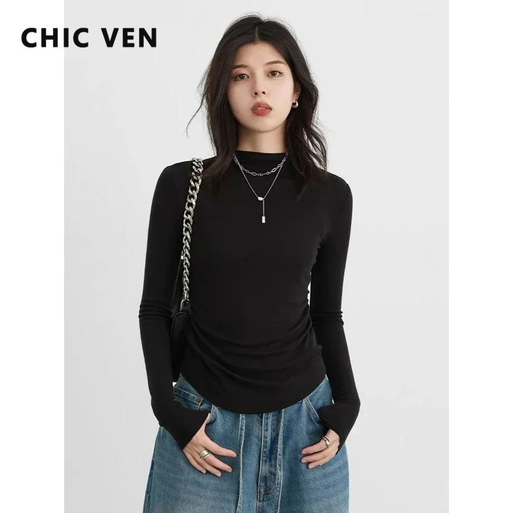Модные женские футболки CHIC VEN: однотонные, с длинным рукавом, облегающие, вязаные, базовые, для женщин, весна-осень 2026
Модные женские футболки CHIC VEN: однотонные, с длинным рукавом, облегающие, вязаные, базовые, для женщин, весна-осень 2026