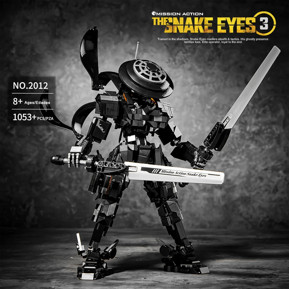 MOC Special Forces Mechanical Ninja Warrior Snake Eyes Building Blocks Ghost Cop Policeman Soldier Figure Bricks Toys Kids Gifts
MOC Special Forces Mechanical Ninja Warrior Snake Eyes Building Blocks Ghost Cop Policeman Soldier Figure Bricks Toys Kids Gifts
