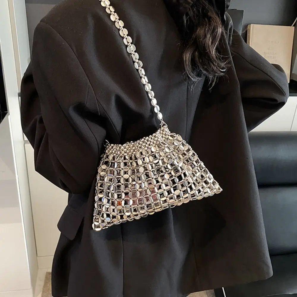 Casual Sequin Evening Banquet Bag Temperament Mini Woven Beaded Crossbody Bag Small Purse Underarm Bag Silver Shiny Bag Party
Casual Sequin Evening Banquet Bag Temperament Mini Woven Beaded Crossbody Bag Small Purse Underarm Bag Silver Shiny Bag Party