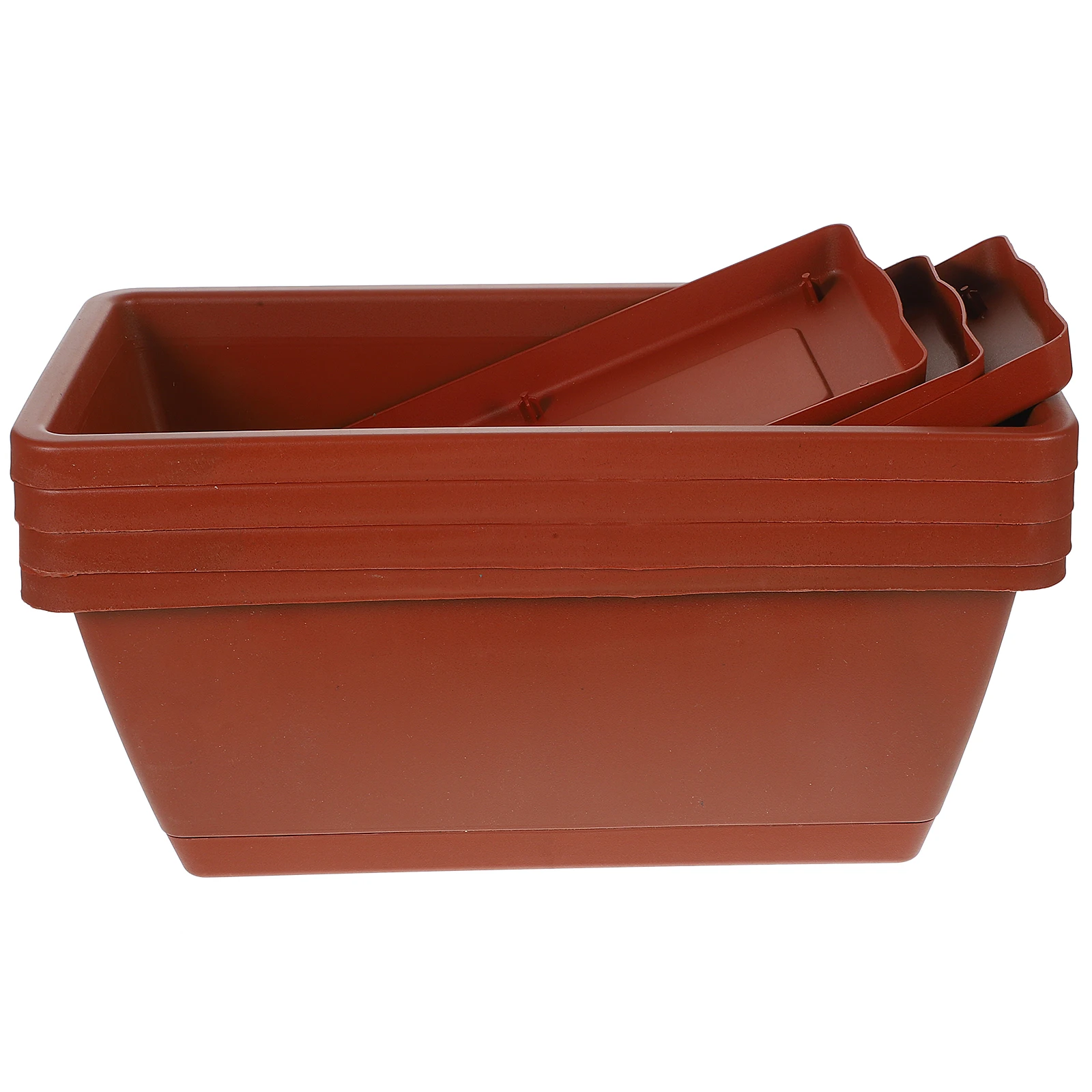 4pcs Plastic Flower Pots Rectangular Planter Brick Red Small Reusable Bonsai Cactus Pot Garden Window Outdoor Plants
4pcs Plastic Flower Pots Rectangular Planter Brick Red Small Reusable Bonsai Cactus Pot Garden Window Outdoor Plants
