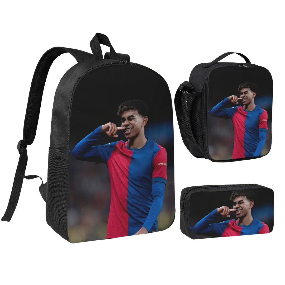 3pecs/set L-Lamine Y-Yamal Backpack for Student Football Soccer High School Daypack Lunch bag Pencil Case
3pecs/set L-Lamine Y-Yamal Backpack for Student Football Soccer High School Daypack Lunch bag Pencil Case
