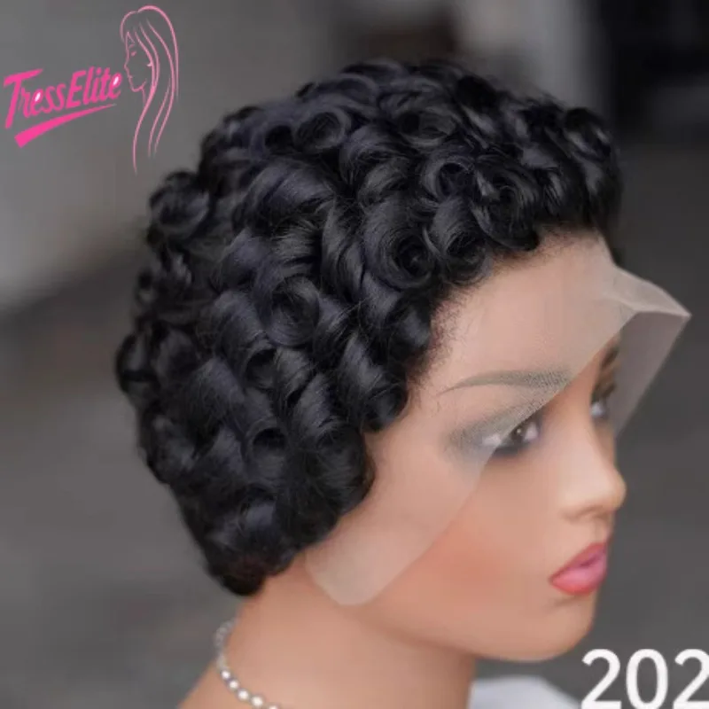 Pixie Curly Human Hair 13x4 Lace Frontal Wig Ear ToEar Pre Plucked Natural Hairline Short Curly Natural Color Soft Silky For Wom
Pixie Curly Human Hair 13x4 Lace Frontal Wig Ear ToEar Pre Plucked Natural Hairline Short Curly Natural Color Soft Silky For Wom