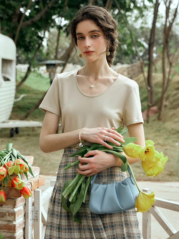OLrain Casual Loose Fit T-shirt 2025 Spring Summer U Neck Short Sleeve Lazy Knitted Comfort Pullover Woman Clothing O24XT90330
OLrain Casual Loose Fit T-shirt 2025 Spring Summer U Neck Short Sleeve Lazy Knitted Comfort Pullover Woman Clothing O24XT90330