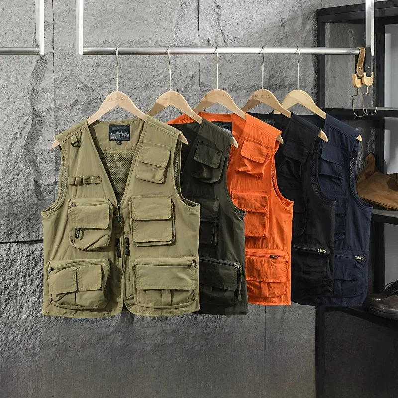 Trendy Retro Men's Outdoor Climbing Fishing Vest Large Size Multi-Pocket Workwear Breathable Waterproof Nylon Casual Style
Trendy Retro Men's Outdoor Climbing Fishing Vest Large Size Multi-Pocket Workwear Breathable Waterproof Nylon Casual Style
