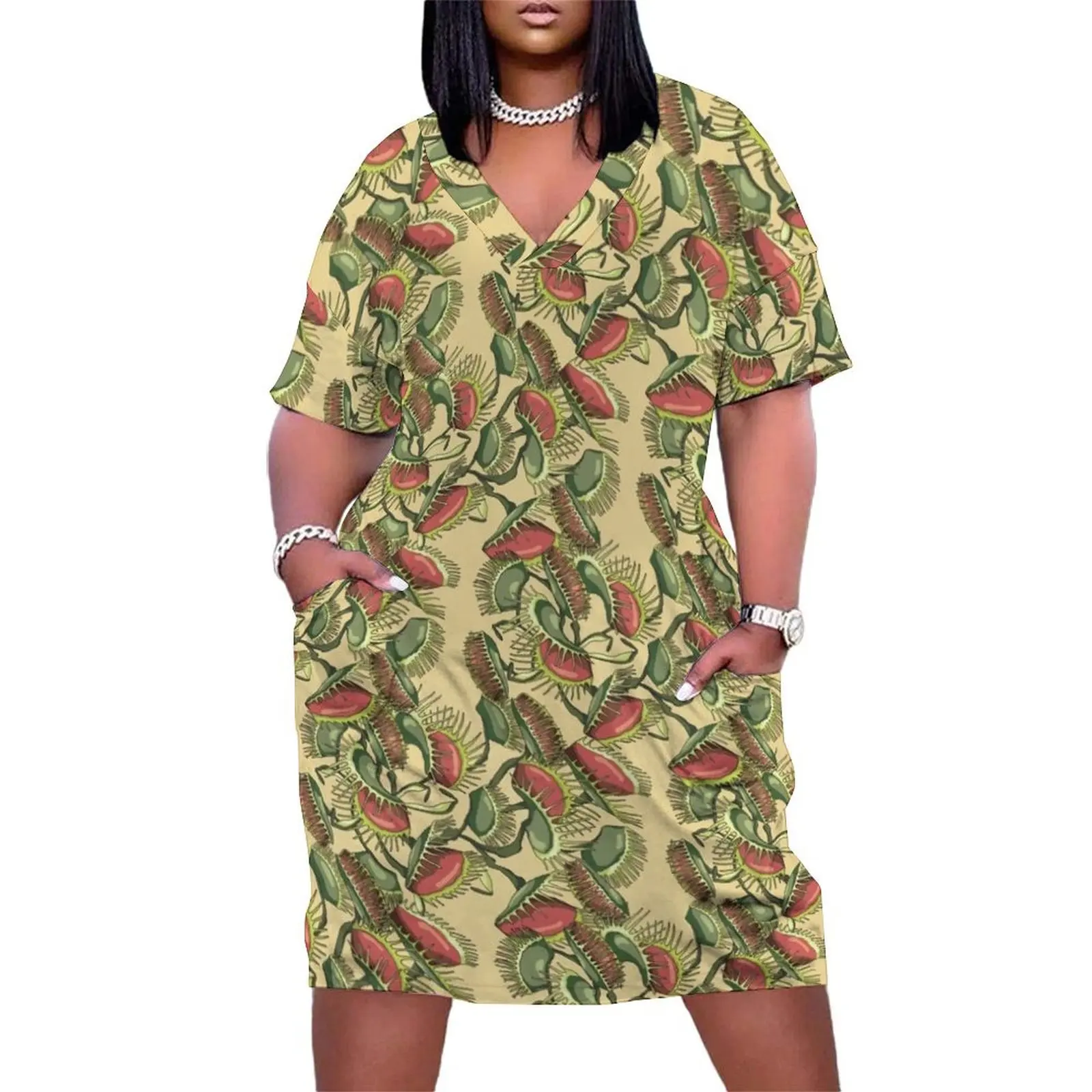 Carnivorous Pitcher Plants Tropical Pattern - Venus Fly Trap Loose Pocket Dress Women's skirt Womens dresses
Carnivorous Pitcher Plants Tropical Pattern - Venus Fly Trap Loose Pocket Dress Women's skirt Womens dresses