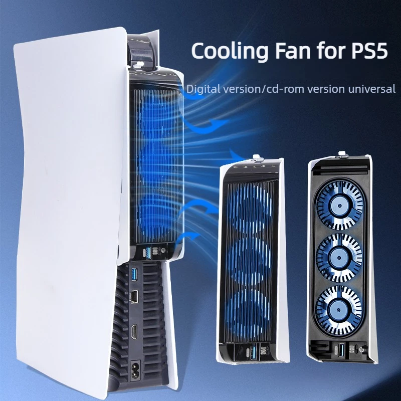 Smart Temperature Control Cooling Fan for PS5 - Auto-Sensing Silent Adjustable Speed Cooler with Fast Heat Dissipation
Smart Temperature Control Cooling Fan for PS5 - Auto-Sensing Silent Adjustable Speed Cooler with Fast Heat Dissipation