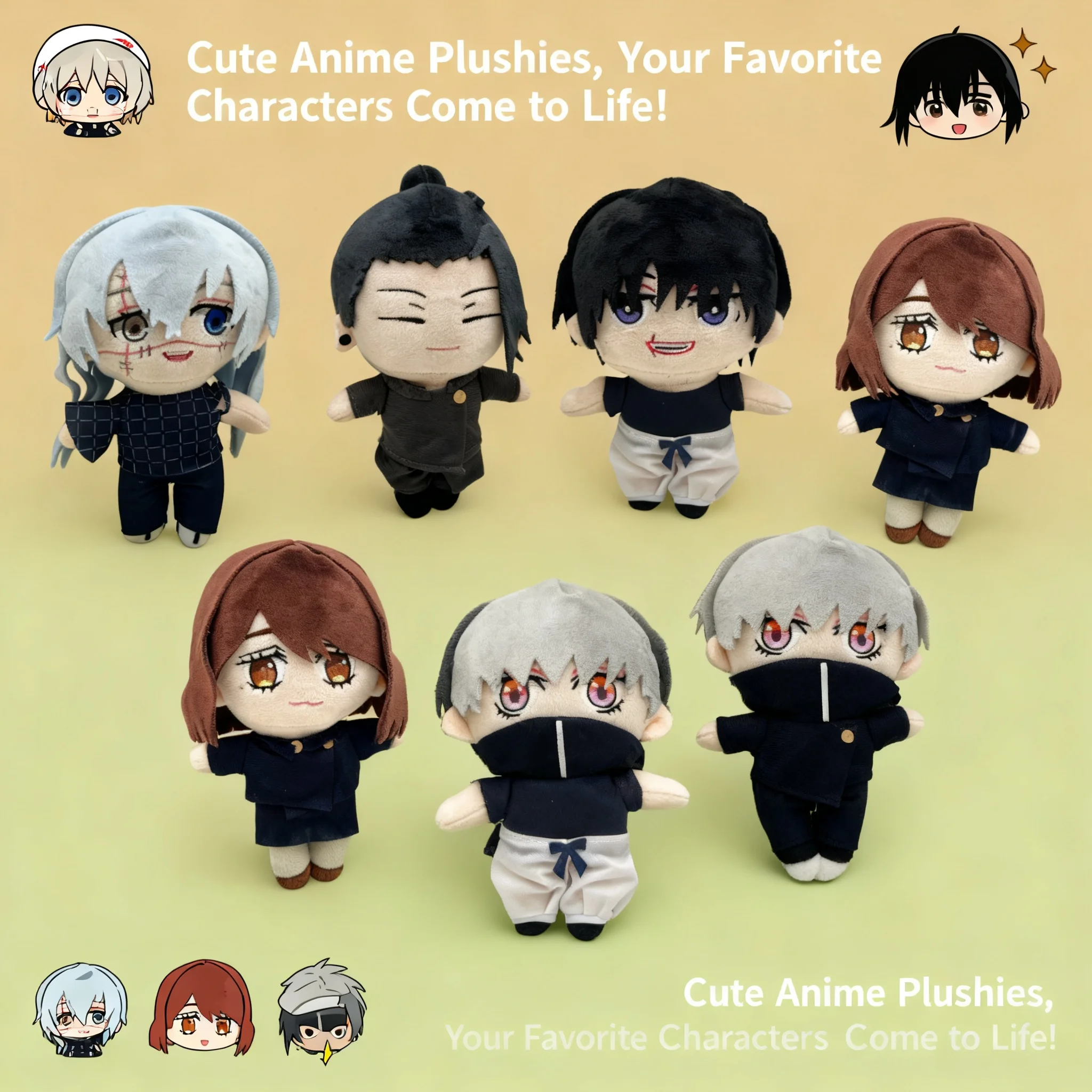 Jujutsu Kaisen Plush Toy Fushiguro Toji Inumaki Toge Doll Panda Gojo Satoru Geto Suguru Nobara Kugisaki Hot Selling Plush
Jujutsu Kaisen Plush Toy Fushiguro Toji Inumaki Toge Doll Panda Gojo Satoru Geto Suguru Nobara Kugisaki Hot Selling Plush