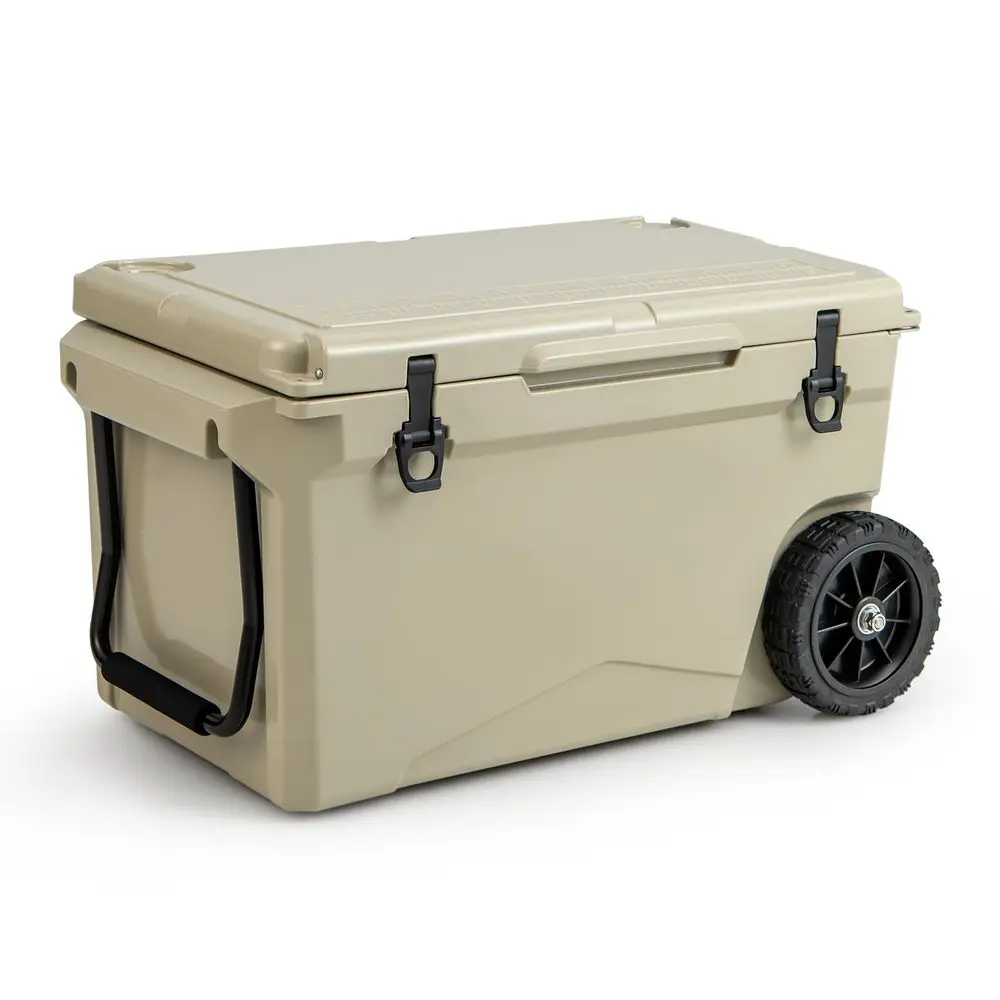 Cooler with Wheels, Insulated Large Ice Chest with Portable Handles, Cup Holders, LeakProof Tight Latches, 57day Ice Retention,
Cooler with Wheels, Insulated Large Ice Chest with Portable Handles, Cup Holders, LeakProof Tight Latches, 57day Ice Retention,