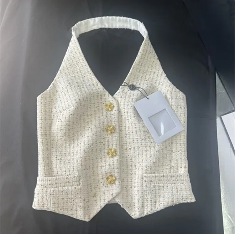 Customization European women's fashion 2026 spring new style sleeveless single-button fashionable tweed vest
Customization European women's fashion 2026 spring new style sleeveless single-button fashionable tweed vest