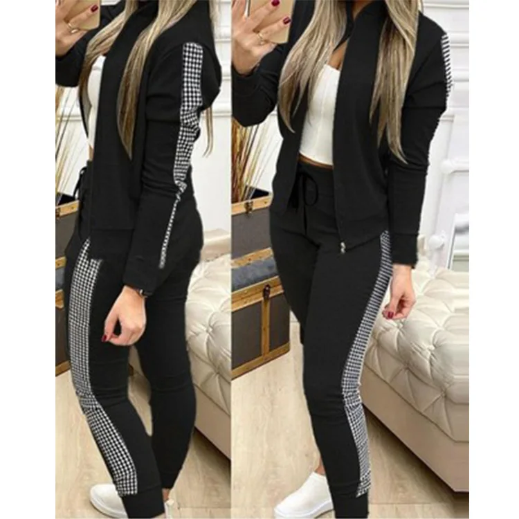 Women's Tracksuit Set Zipper Jacket & Striped Side Jogger Pants Casual Sportswear Two-Piece Outfit 2026 New Fashion
Women's Tracksuit Set Zipper Jacket & Striped Side Jogger Pants Casual Sportswear Two-Piece Outfit 2026 New Fashion