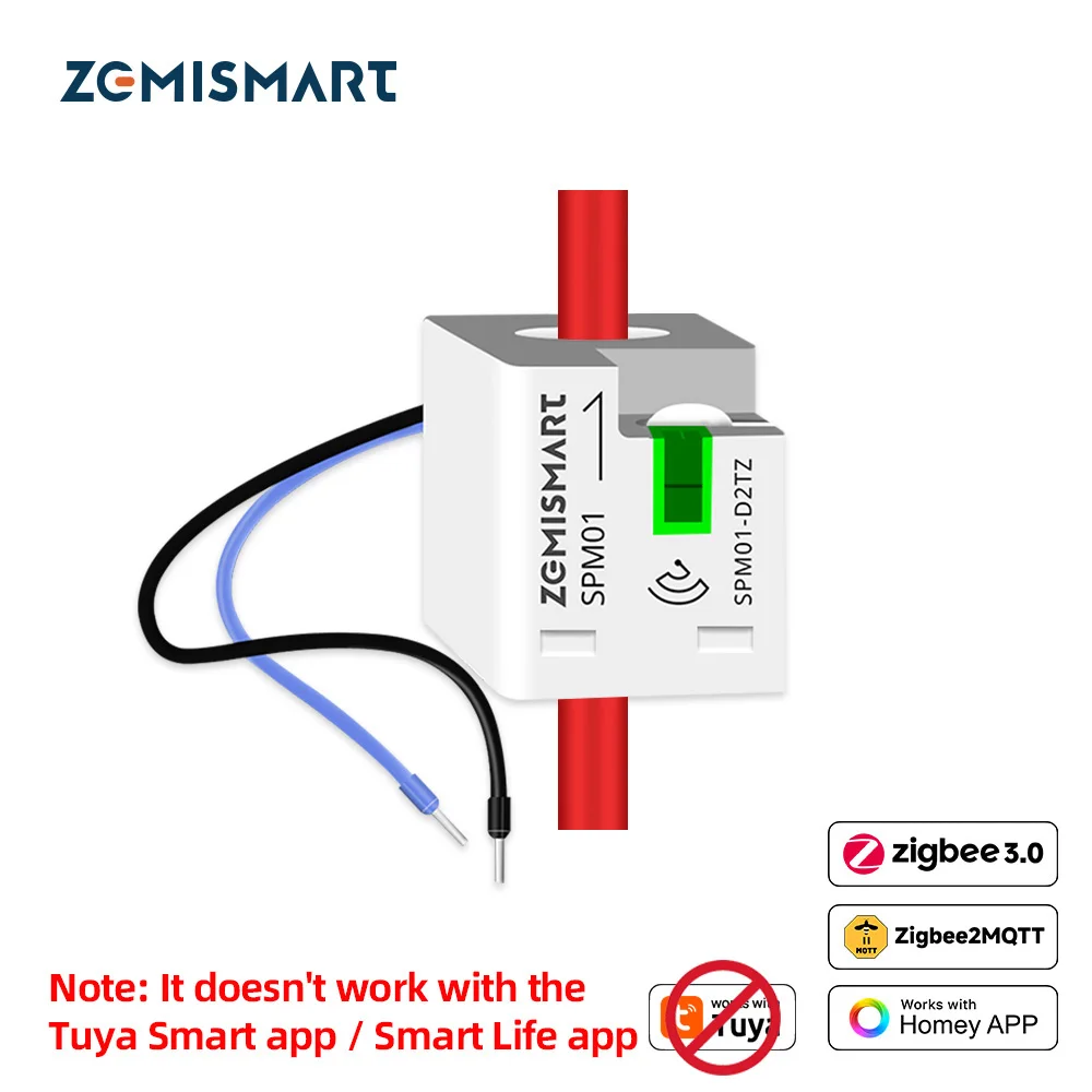 Zemismart Zigbee 3.0 Smart Energy Meter Real-Time Power Monitor 63A Sensor Homey Support Home Assistant via Zigbee2MQTT ZHA
Zemismart Zigbee 3.0 Smart Energy Meter Real-Time Power Monitor 63A Sensor Homey Support Home Assistant via Zigbee2MQTT ZHA