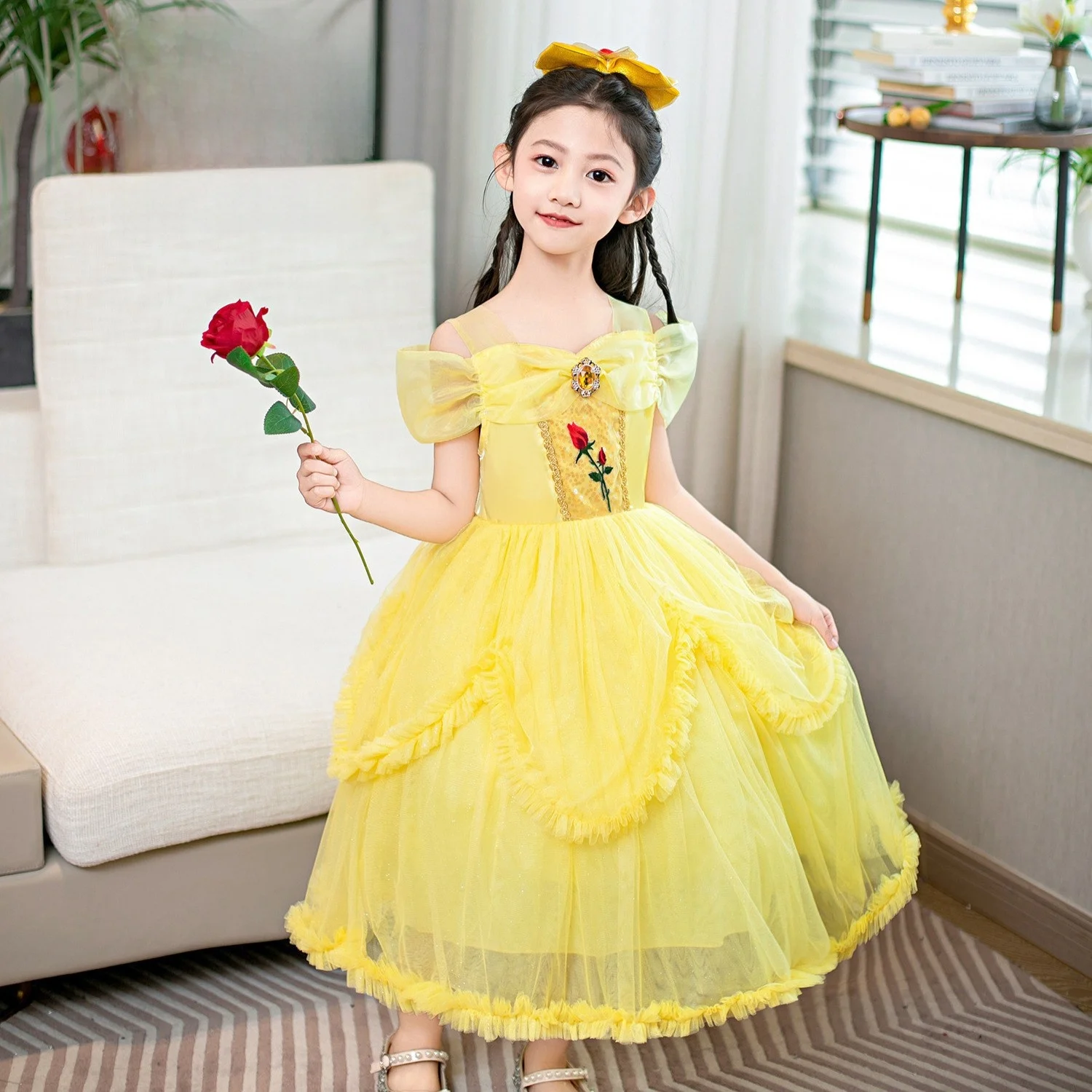Princess Belle Halloween Puffy Skirt Children's Costume Beauty And the Beast Fairy Tale Performance Clothes for Girls
Princess Belle Halloween Puffy Skirt Children's Costume Beauty And the Beast Fairy Tale Performance Clothes for Girls