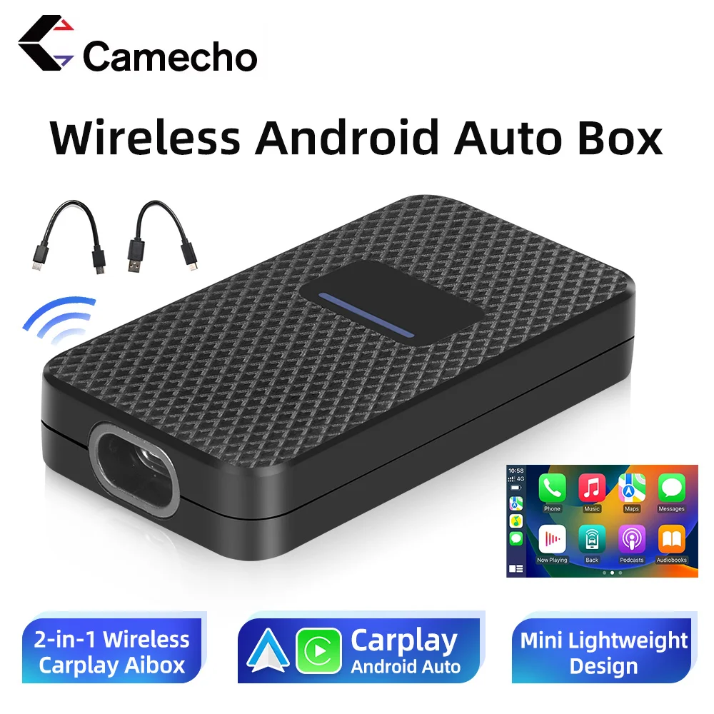 Автомобильный мультимедийный плеер Camecho Wire to Wireless Carplay Box, Android, с поддержкой онлайн-обновления, оригинальная функция CarPlay
Автомобильный мультимедийный плеер Camecho Wire to Wireless Carplay Box, Android, с поддержкой онлайн-обновления, оригинальная функция CarPlay