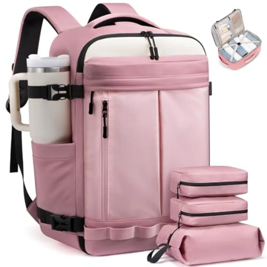 LOVEVOOK 50L Travel Backpack for Women, Airline Approved Carry On Luggage with 3 Cubes Accessories, TSA Personal Item Travel Cr
LOVEVOOK 50L Travel Backpack for Women, Airline Approved Carry On Luggage with 3 Cubes Accessories, TSA Personal Item Travel Cr
