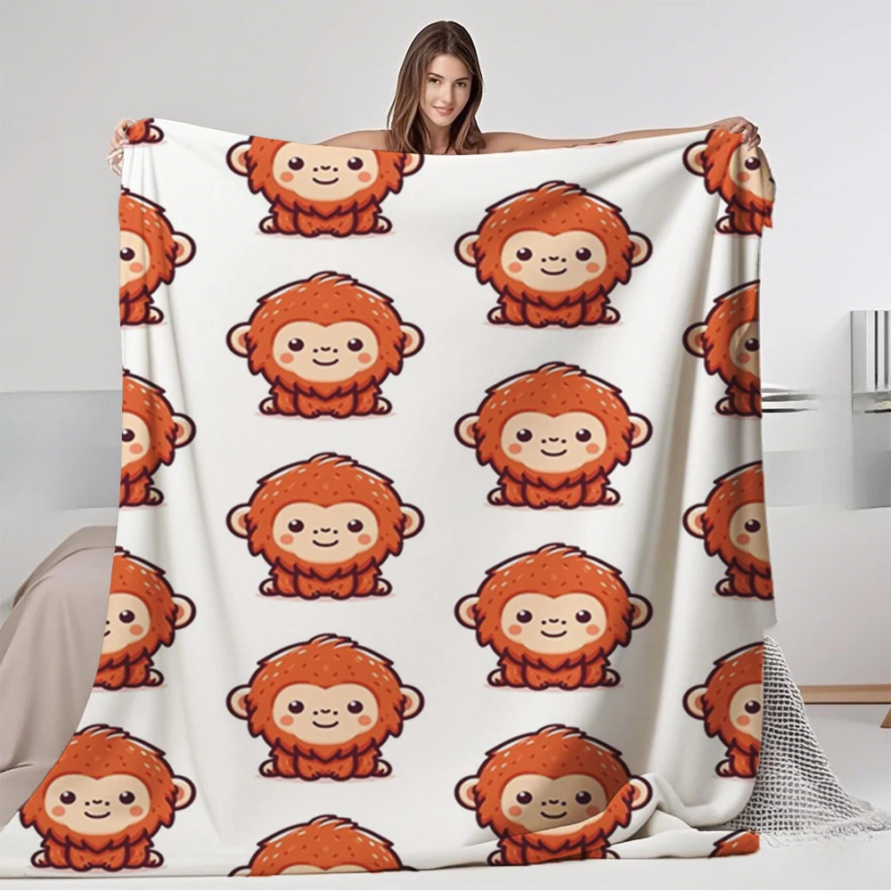 Thoughtful Gift Flannel Bed Blanket Happy Smiling Orangutan Retro Microfiber Bedspread Hotel-style Cover With No-shedding
Thoughtful Gift Flannel Bed Blanket Happy Smiling Orangutan Retro Microfiber Bedspread Hotel-style Cover With No-shedding