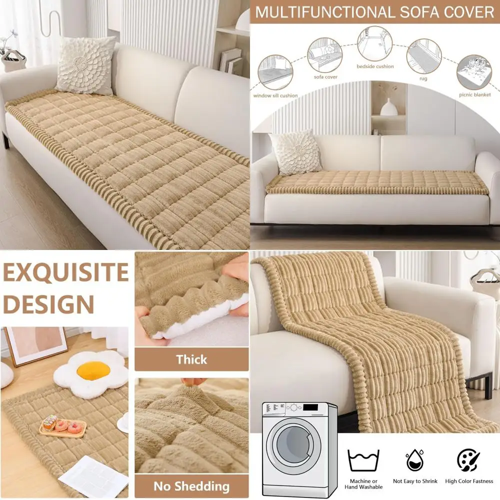 Washable Non-Slip Fuzzy Pet Couch Cover for 3-Cushion Sofas, Thick Soft Slipcovers, Pet-Friendly Sofa Protection
Washable Non-Slip Fuzzy Pet Couch Cover for 3-Cushion Sofas, Thick Soft Slipcovers, Pet-Friendly Sofa Protection