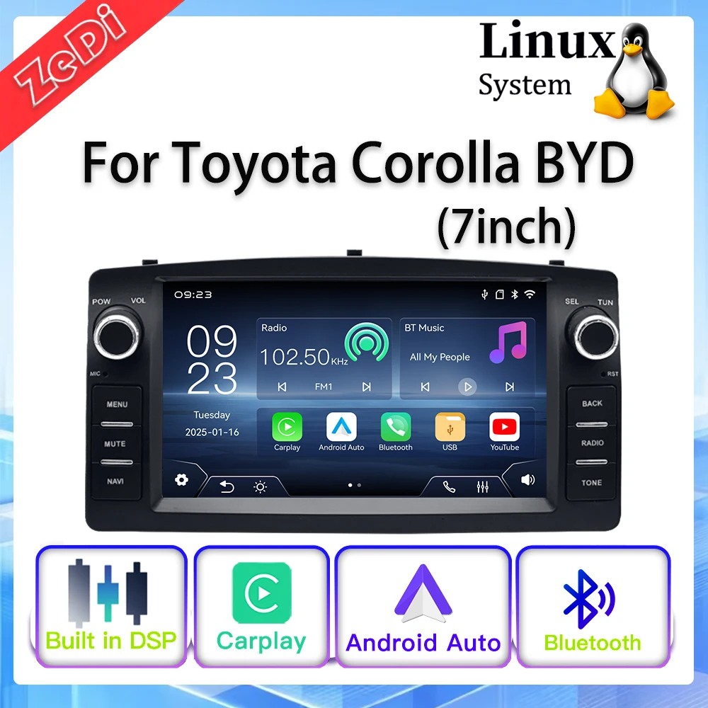 For Toyota Corolla BYD (7inch)New Linux System Wireless CarPlay Auto Bluetooth Multimedia Players Cameras
For Toyota Corolla BYD (7inch)New Linux System Wireless CarPlay Auto Bluetooth Multimedia Players Cameras