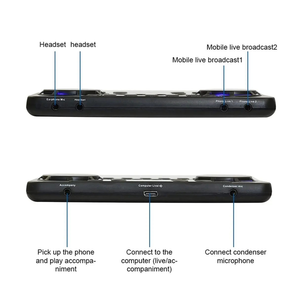 SVFE-gV300 Pro Sound Card Bluetooth-Compatible Audio Interface Mixer DJ Digital Effect Noise Reduction Console USB
SVFE-gV300 Pro Sound Card Bluetooth-Compatible Audio Interface Mixer DJ Digital Effect Noise Reduction Console USB