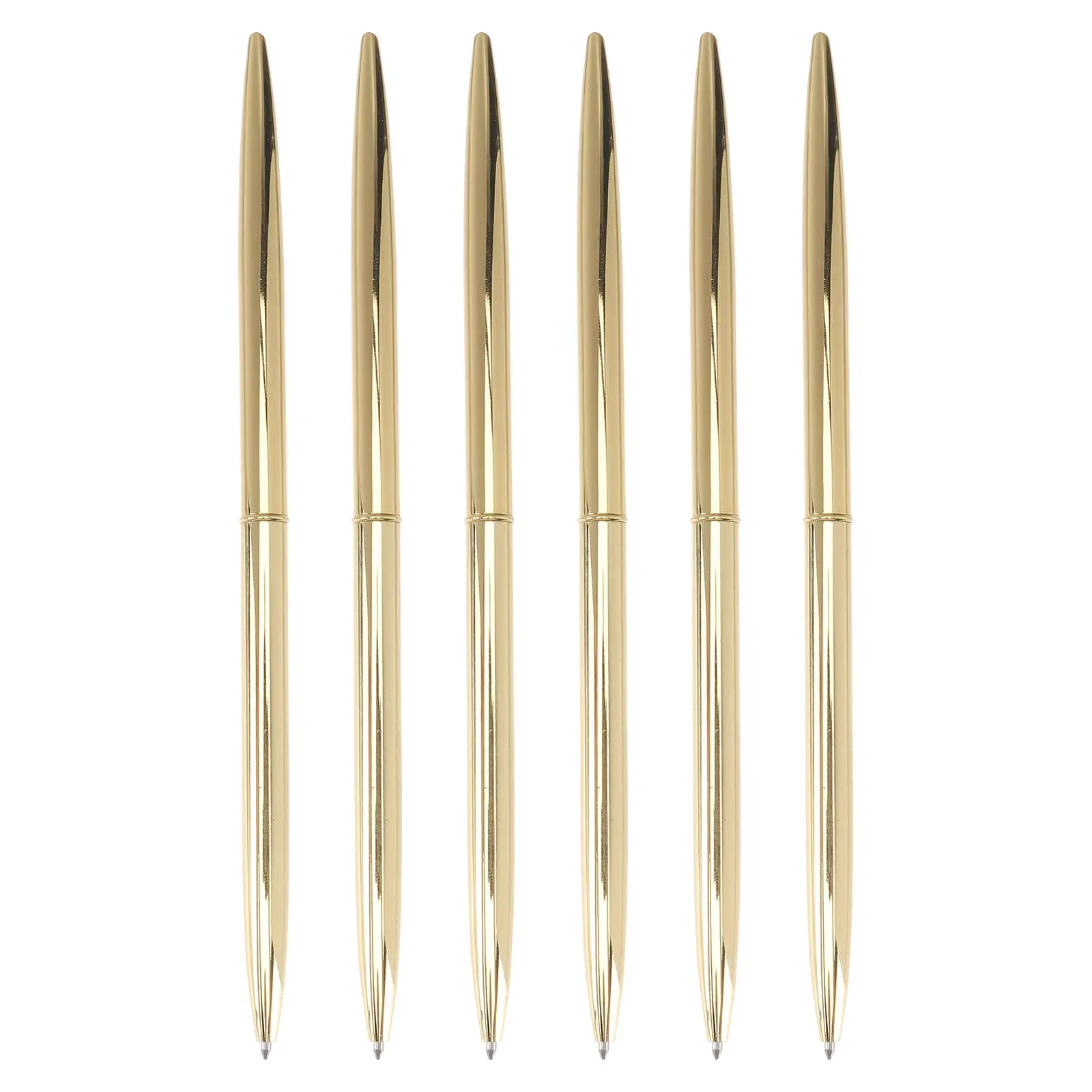 6pcs Metal Ballpoint Pens Design Lightweight Craftsmanship School Office Stationery Gifts Golden Color
6pcs Metal Ballpoint Pens Design Lightweight Craftsmanship School Office Stationery Gifts Golden Color